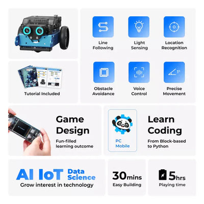 ThinkLabs tBot3: STEM Education Coding Robot Kit for AI Learning